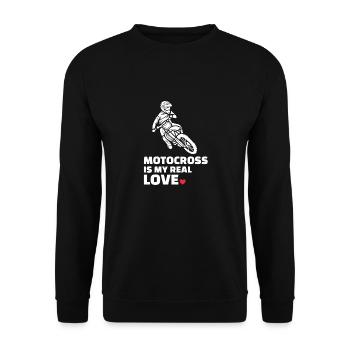 J’adore le motocross - Sweat-shirt Unisexe - noir - Devant - Alina (178cm) & Michal (187cm)
