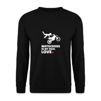 J’adore le motocross - Sweat-shirt Unisexe - noir - Devant - Alina (178cm) & Michal (187cm)