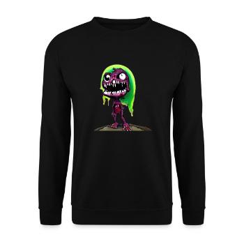 A Cute Cartoon Zombie #5 - Unisex Pullover - Schwarz - Vorne - Alina (178cm) & Michal (187cm)