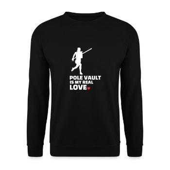 Ich Liebe Stabhochsprung - Unisex Pullover - Schwarz - Vorne - Alina (178cm) & Michal (187cm)
