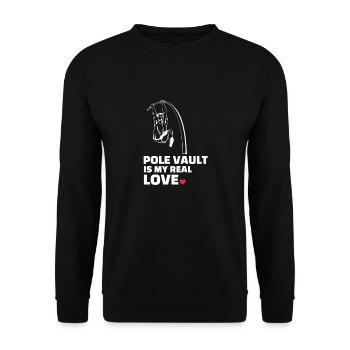 Ich Liebe Stabhochsprung - Unisex Pullover - Schwarz - Vorne - Alina (178cm) & Michal (187cm)