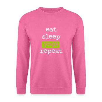 eat sleep yoga repeat - Essen Schlafen Wiederholen - Unisex Pullover - Pink - Vorne