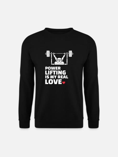 I love powerlifting - Unisex Sweatshirt - black
