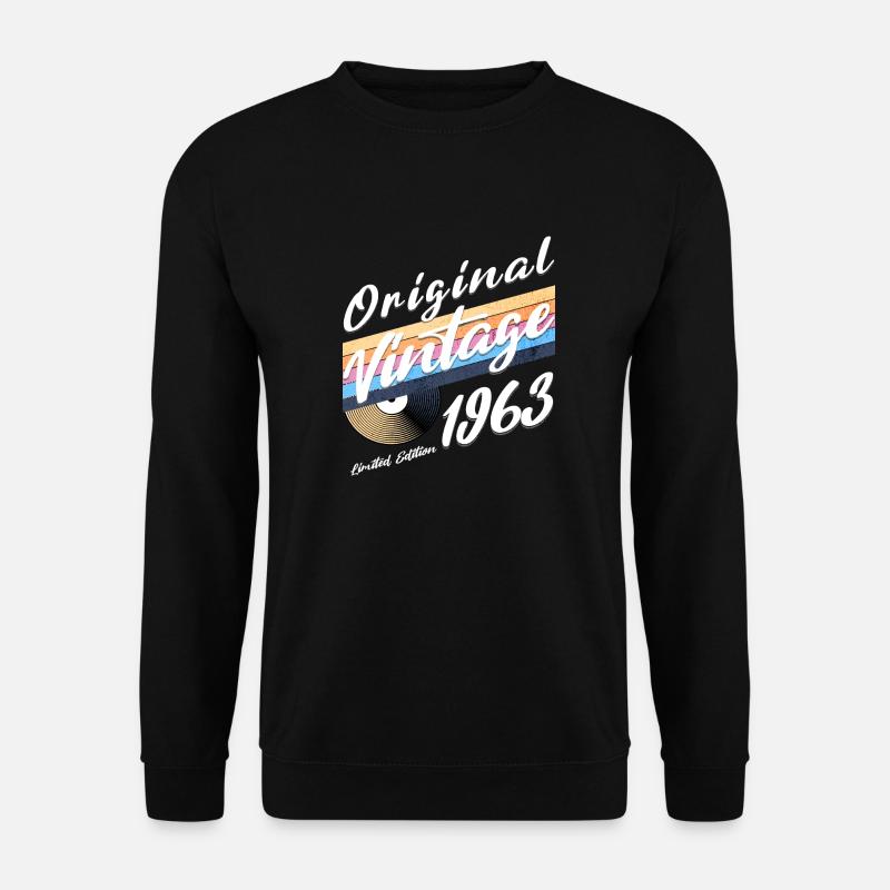 1963 Geburtstag Vintage - Unisex Pullover - Schwarz