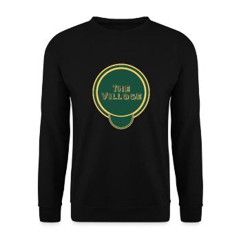 Retro - Unisex Pullover - Schwarz - Vorne - Alina (178cm) & Michal (187cm)