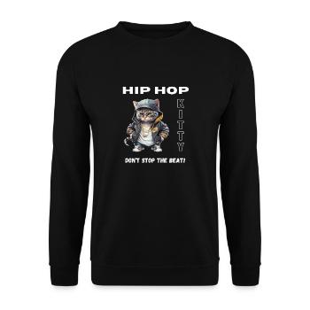 HIP HOP KITTY - Sweat-shirt Unisexe - noir - Devant - Alina (178cm) & Michal (187cm)