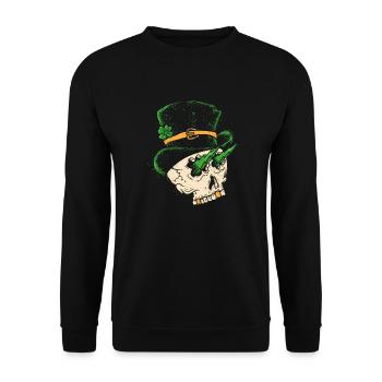 Crâne de St Patrick - Sweat-shirt Unisexe - noir - Devant - Alina (178cm) & Michal (187cm)