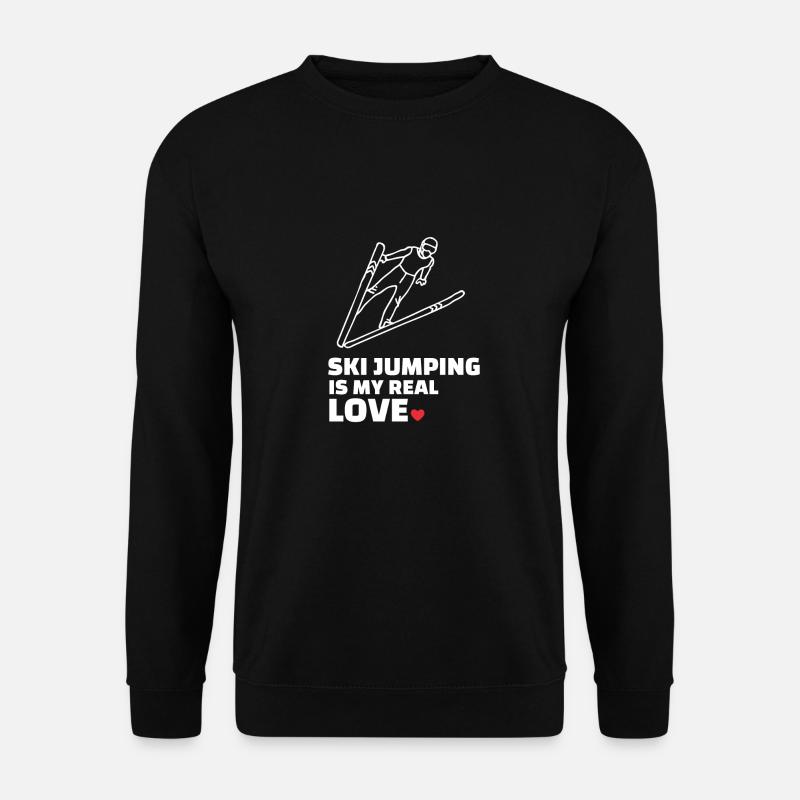 I love ski jumping - Unisex Sweatshirt - black