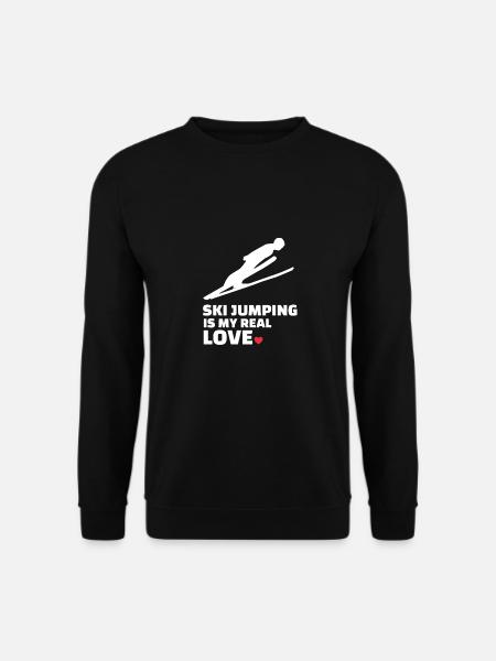 I love ski jumping - Unisex Sweatshirt - black
