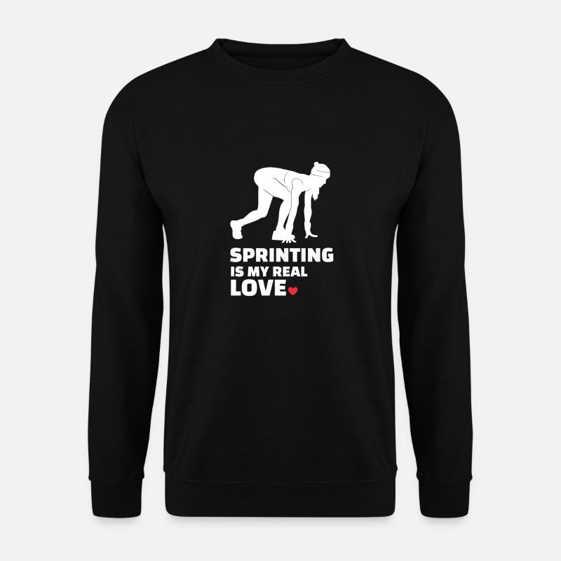 I love to sprint - Unisex Sweatshirt - black