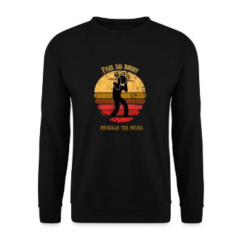 Fais du bruit, réveille tes rêves - Sweat-shirt Unisexe - noir - Devant - Alina (178cm) & Michal (187cm)