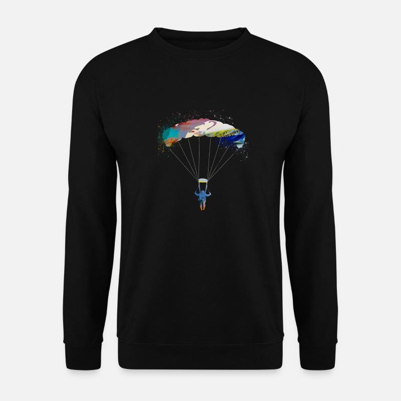 fallschirm,fallschirmfliegen,graffiti,gleitschirm - Unisex Pullover - Schwarz