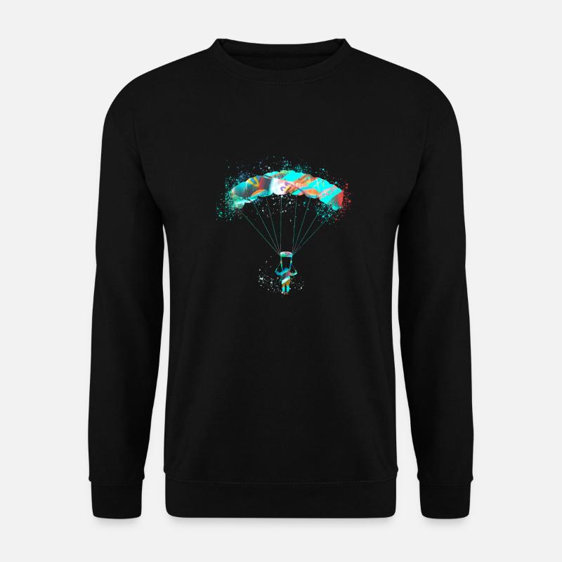 fallschirm,fallschirmfliegen,graffiti,gleitschirm - Unisex Pullover - Schwarz