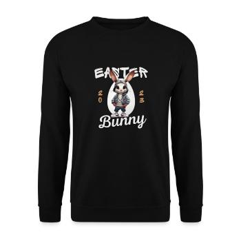 EASTER BUNNY 2023 - Unisex Pullover - Schwarz - Vorne - Alina (178cm) & Michal (187cm)