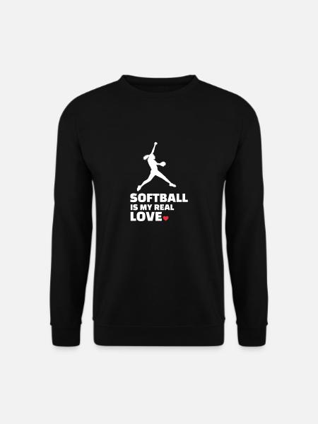 I love softball - Unisex Sweatshirt - black