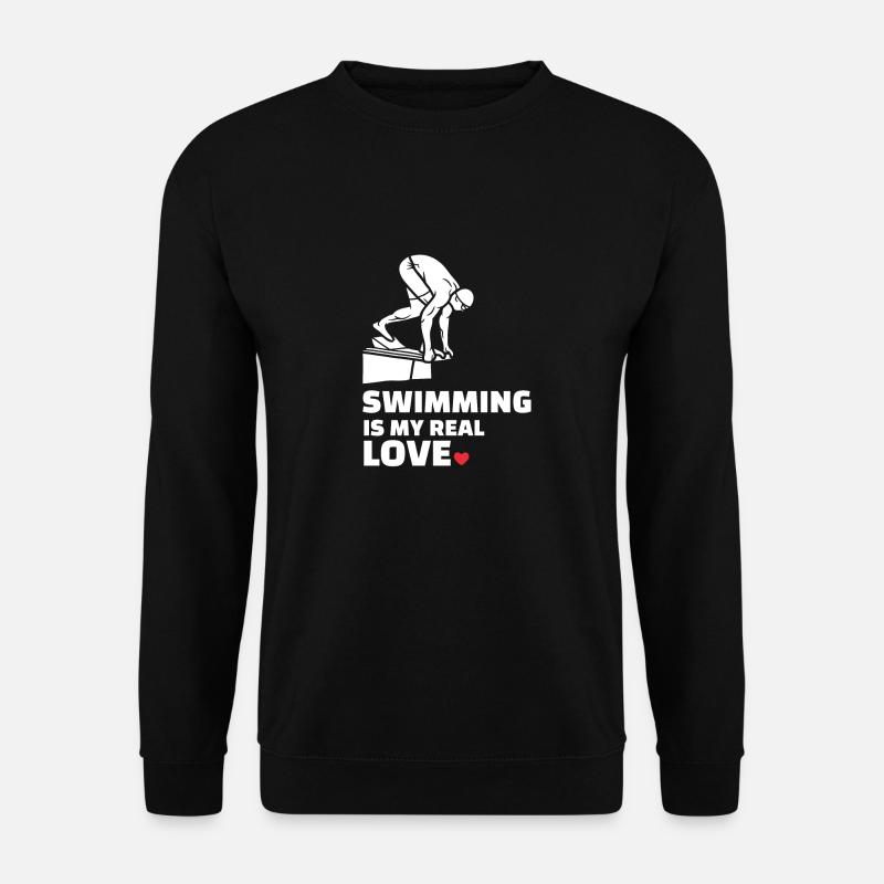 J’adore nager - Sweat-shirt Unisexe - noir