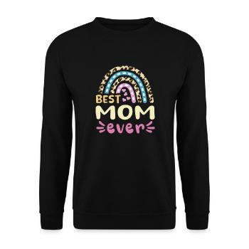 Best Mom ever -beste Mutter design - Unisex Pullover - Schwarz - Vorne - Alina (178cm) & Michal (187cm)