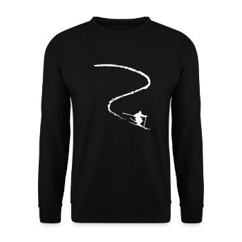 Skiing skiing ski motif for skiers - Unisex Sweatshirt - black - Front - Alina (178cm) & Michal (187cm)