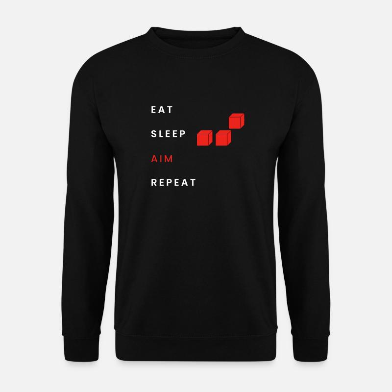 Manger Sommeil Objectif Répéter - Sweat-shirt Unisexe - noir