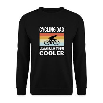 Papa cycliste - Comme un père ordinaire mais plus cool - Sweat-shirt Unisexe - noir - Devant - Alina (178cm) & Michal (187cm)