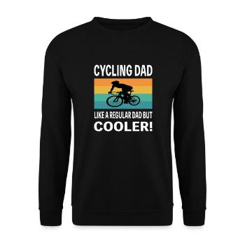 Fahrrad Spruch Cycling dad Geschenk Retro - Unisex Pullover - Schwarz - Vorne - Alina (178cm) & Michal (187cm)