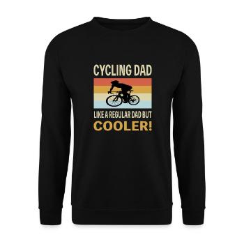 Fahrrad Vintage lustige Sprüche Cycling Dad - Unisex Pullover - Schwarz - Vorne - Alina (178cm) & Michal (187cm)