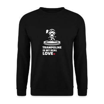 I love trampoline - Unisex Sweatshirt - black - Front - Alina (178cm) & Michal (187cm)