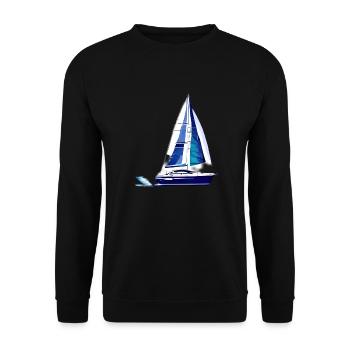 voilier voilier voilier voilier voilier voilier - Sweat-shirt Unisexe - noir - Devant - Alina (178cm) & Michal (187cm)