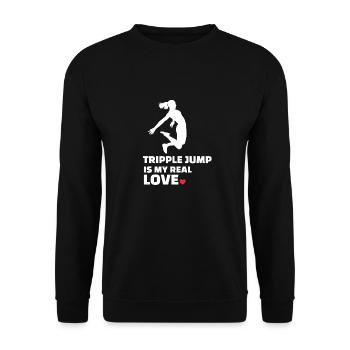 I love triple jump - Unisex Sweatshirt - black - Front - Alina (178cm) & Michal (187cm)