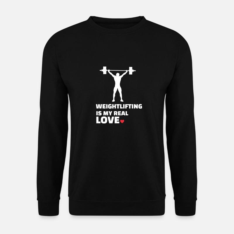 I love weightlifting - Unisex Sweatshirt - black