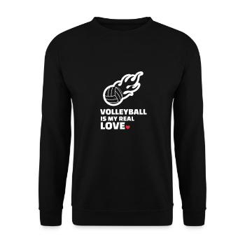 I love volleyball - Unisex Sweatshirt - black - Front - Alina (178cm) & Michal (187cm)