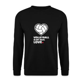 I love volleyball - Unisex Sweatshirt - black - Front - Alina (178cm) & Michal (187cm)