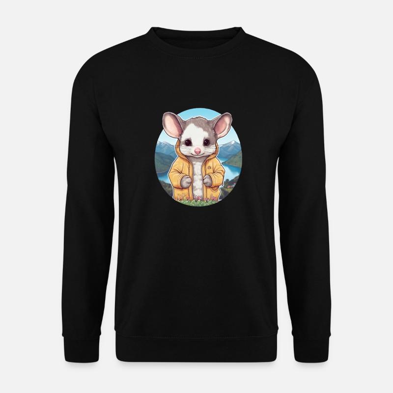 Süßes Opossum - Unisex Pullover - Schwarz