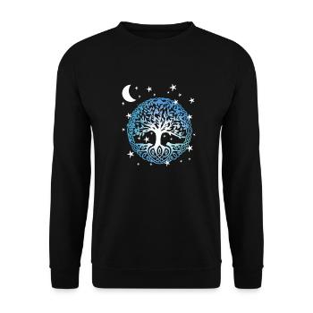 Baum des Lebens,Yggdrasil,Weltenbaum,tree of life, - Unisex Pullover - Schwarz - Vorne - Alina (178cm) & Michal (187cm)