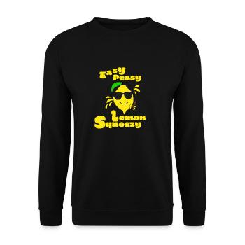 Easy Peasy Lemon Squeezy - Unisex Pullover - Schwarz - Vorne - Alina (178cm) & Michal (187cm)