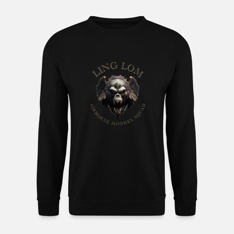 LING LOM - Airborne Monkey Squad - Unisex Pullover - Schwarz