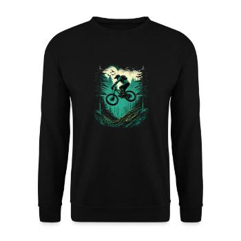 T-shirt VTT VTT Cycliste Descente - Sweat-shirt Unisexe - noir - Devant - Alina (178cm) & Michal (187cm)