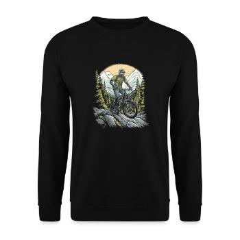 Chemise de descente - VTT VTT Biker Cycling - Sweat-shirt Unisexe - noir - Devant - Alina (178cm) & Michal (187cm)