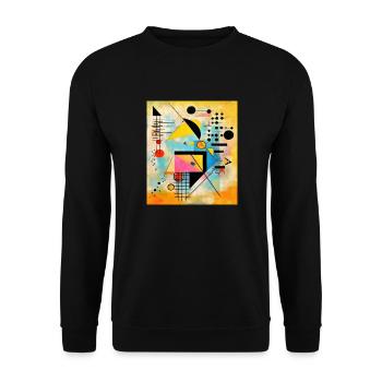 STREET ART ABSTRACTION - Sweat-shirt Unisexe - noir - Devant - Alina (178cm) & Michal (187cm)
