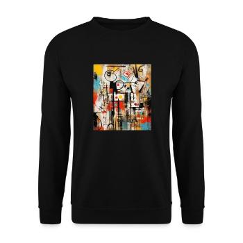 STREET ART FANTASIE - Unisex Pullover - Schwarz - Vorne - Alina (178cm) & Michal (187cm)