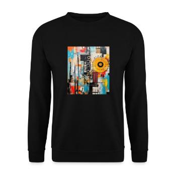 STREET ART FANTASIE - Unisex Pullover - Schwarz - Vorne - Alina (178cm) & Michal (187cm)