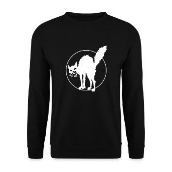 Chat anarchique - Sweat-shirt Unisexe - noir - Devant - Alina (178cm) & Michal (187cm)