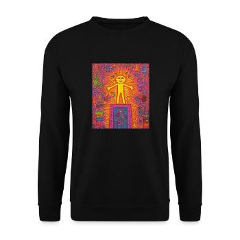 STREET ART IMAGINATION - Sweat-shirt Unisexe - noir - Devant - Alina (178cm) & Michal (187cm)