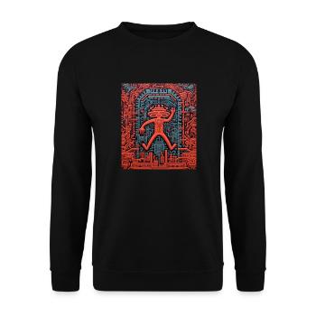 STREET ART IMAGINATION - Unisex Sweatshirt - black - Front - Alina (178cm) & Michal (187cm)