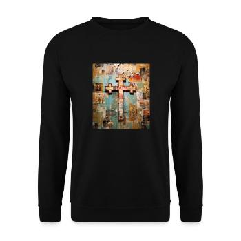 SPIRIT OF WALL STREET ART - Unisex Sweatshirt - black - Front - Alina (178cm) & Michal (187cm)