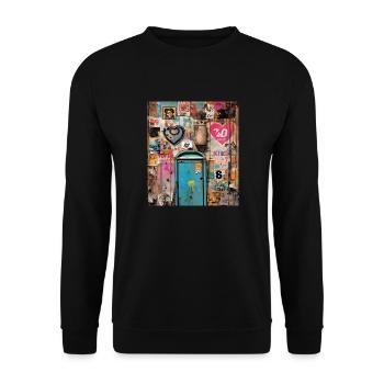 SPIRIT OF WALL STREET ART - Sweat-shirt Unisexe - noir - Devant - Alina (178cm) & Michal (187cm)