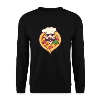 Slice of Heaven A Pizza Lover s Dream - Unisex Sweatshirt - black - Front - Alina (178cm) & Michal (187cm)