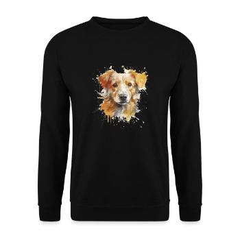 Hundeshirt 2 - Unisex Pullover - Schwarz - Vorne - Alina (178cm) & Michal (187cm)