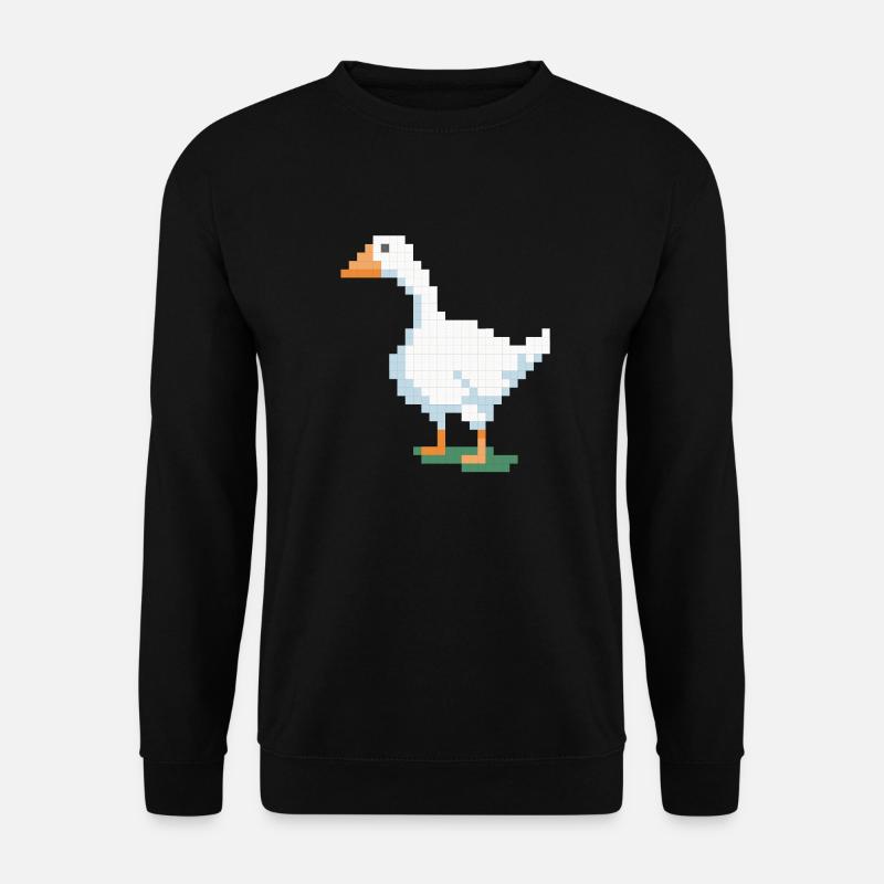 A pixelated duck - Unisex Sweatshirt - black