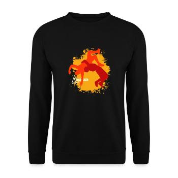 Wrestling Danger - Unisex Sweatshirt - black - Front - Alina (178cm) & Michal (187cm)